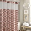 Hookless Monaco Fabric Shower Curtain With Liner For Easy Installation, Water Repellent Fabric