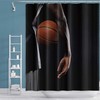 Hoopman Player Basketball Sports Game Shower Curtain for Boy Bathroom Decor Waterproof Fabric