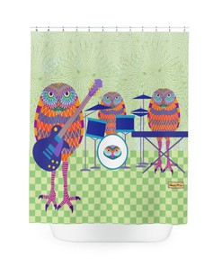 Hootenanny Burrowing Owls Shower Curtain For Bathroom, Fabric And Durable, Washable
