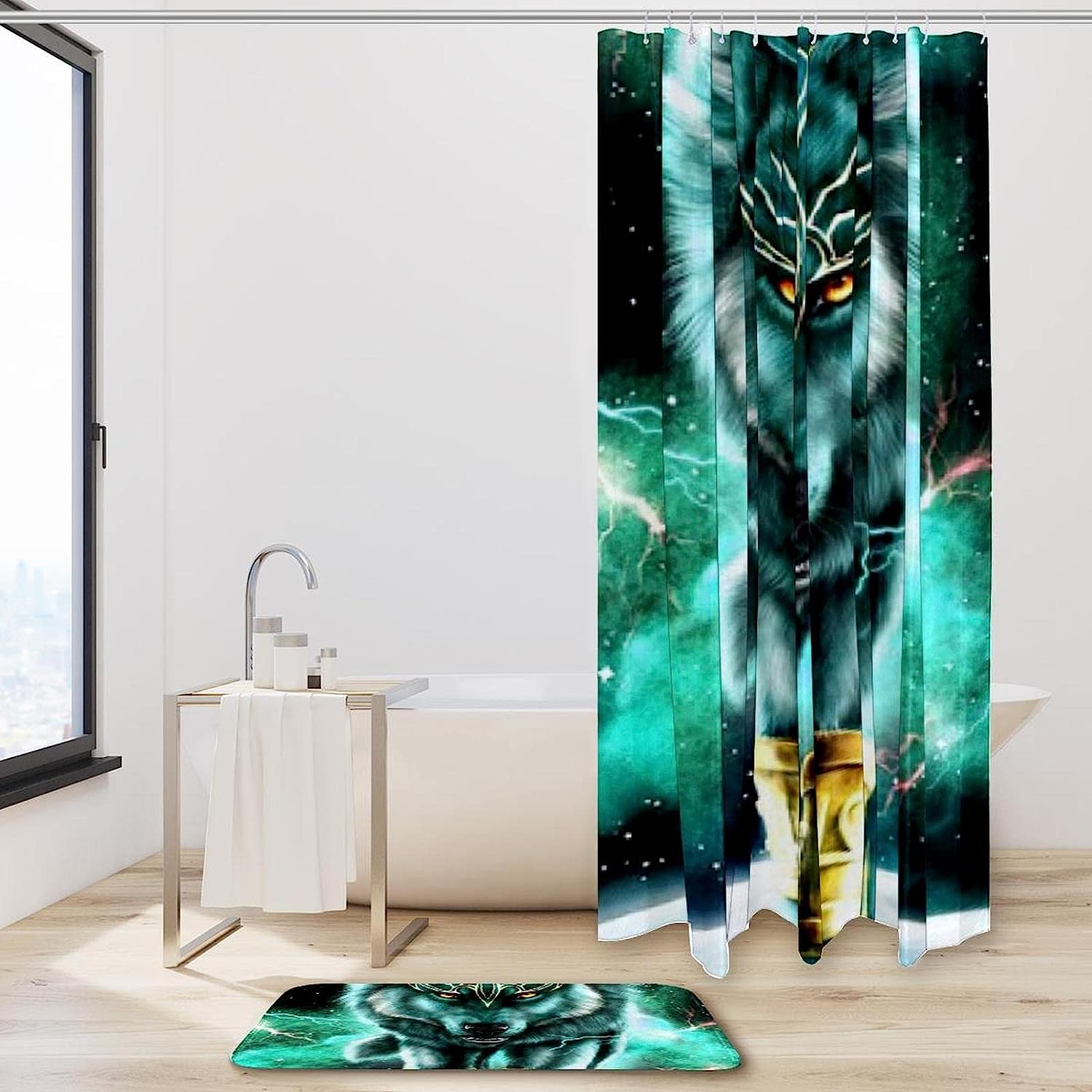 Horoscope Scorpio Shower Curtain - African American Zodiac Sign Bathroom Decor