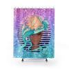 Horoscope Shower Curtain With Cancer African American Girl Design For Unique Bathroom Decor