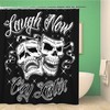 Horror Comedy Tragedy Laugh Now Cry Later Drama Skull Shower Curtain