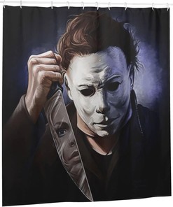 Horror Michael Myers Shower Curtain for Spooky Bathroom Dcor