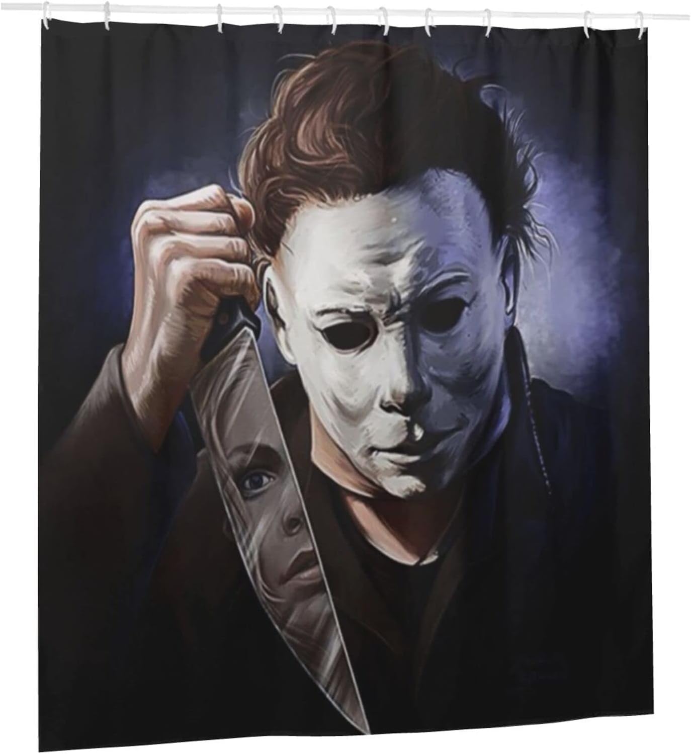 Horror Michael Myers Shower Curtain for Spooky Bathroom Dcor