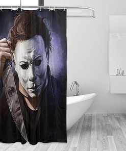 Horror Michael Myers Shower Curtain for Spooky Bathroom Dcor