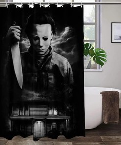 Horror Movie Shower Curtain - Michael Myers - Halloween Bathroom Decor
