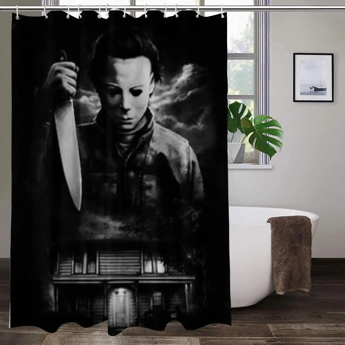 Horror Movie Shower Curtain - Michael Myers - Halloween Bathroom Decor