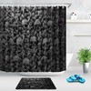 Horror Skull Wall Pattern Fabric Shower Curtain For Halloween