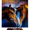 Horse Animal Shower Curtain With Waterproof Bathroom Decor