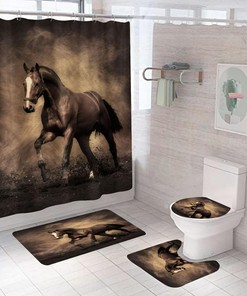 Horse Bathroom Shower Curtain Cover - Clear Plastic