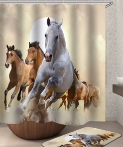 Horse Beauty Shower Curtain - Stunning Scenery for Bathroom Decoration 