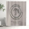 Horse Coffee Shower Curtain - Farmhouse Theme Bathroom Decor with Equine Accents 