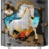Horse Design Animal Shower Curtain Art Bathroom Decor Waterproof Fabric
