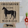 Horse Farm Animal Pattern Print Shower Curtain For Bathroom Decor