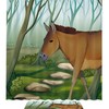 Horse In The Jungle Forest Foggy Waterproof Shower Curtain 