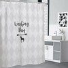 Horse Lover's Bathroom Shower Curtain with Rustic Washing Bay Pattern 