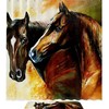 Horse Oil Painting Shower Curtain Mat - Bathroom Shower Accessory
