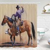 Horse Print Waterproof Fabric Shower Curtain for Bathroom Decor