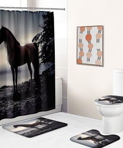Horse Shower Curtain - Farmhouse Bathroom Decor