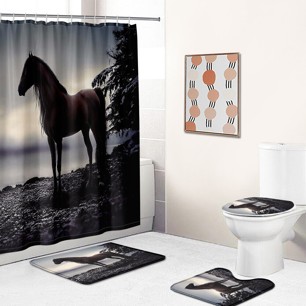 Horse Shower Curtain - Farmhouse Bathroom Decor