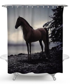 Horse Shower Curtain - Farmhouse Bathroom Decor