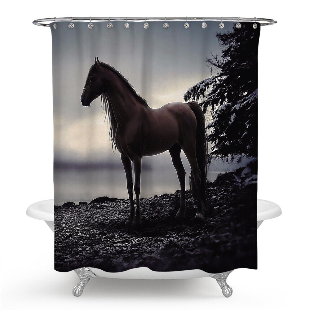 Horse Shower Curtain - Farmhouse Bathroom Decor