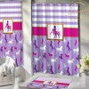 Horse Shower Curtain For Girls - Personalized With Name - Bathroom Decor 