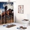 Horse Themed Shower Curtain - Rustic Bathroom Decor 