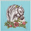 Horse With Flower Shower Curtain - Print Design For Bathroom Decoration 