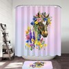 Horse-Lovers Unite With This Floral Horse Shower Curtain 