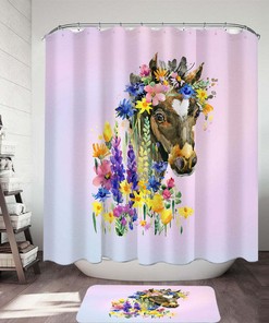 Horse-Lovers Unite With This Floral Horse Shower Curtain 