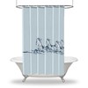 Horses Made Of Water Printed Shower Curtain, Nature-Inspired Art For Rustic Bathroom Decor