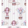 Hot Air Balloon Bear Elephant Birds Shower Curtain - Waterproof Bathroom Decoration