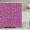 Hot Pink Fabric Shower Curtain For Bathroom Decoration