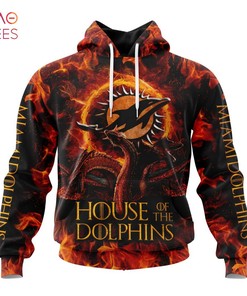 House Of The Dolphins Zip Hoodie - Game Of Thrones Themed 3D Hoodie For Miami Dolphins Fans