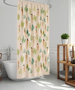 House Plant Shower Curtain For A Botanical Bathroom Decor