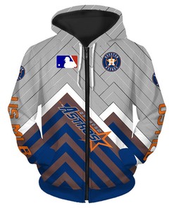 Houston Astros Baseball All Over Print 3D Zip Up Hoodie For Fans With Graphic Prints