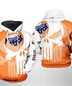 Houston Astros Mlb Team Skull 3D Hoodie Zipper Hoodie - Upgrade Your Sports Style