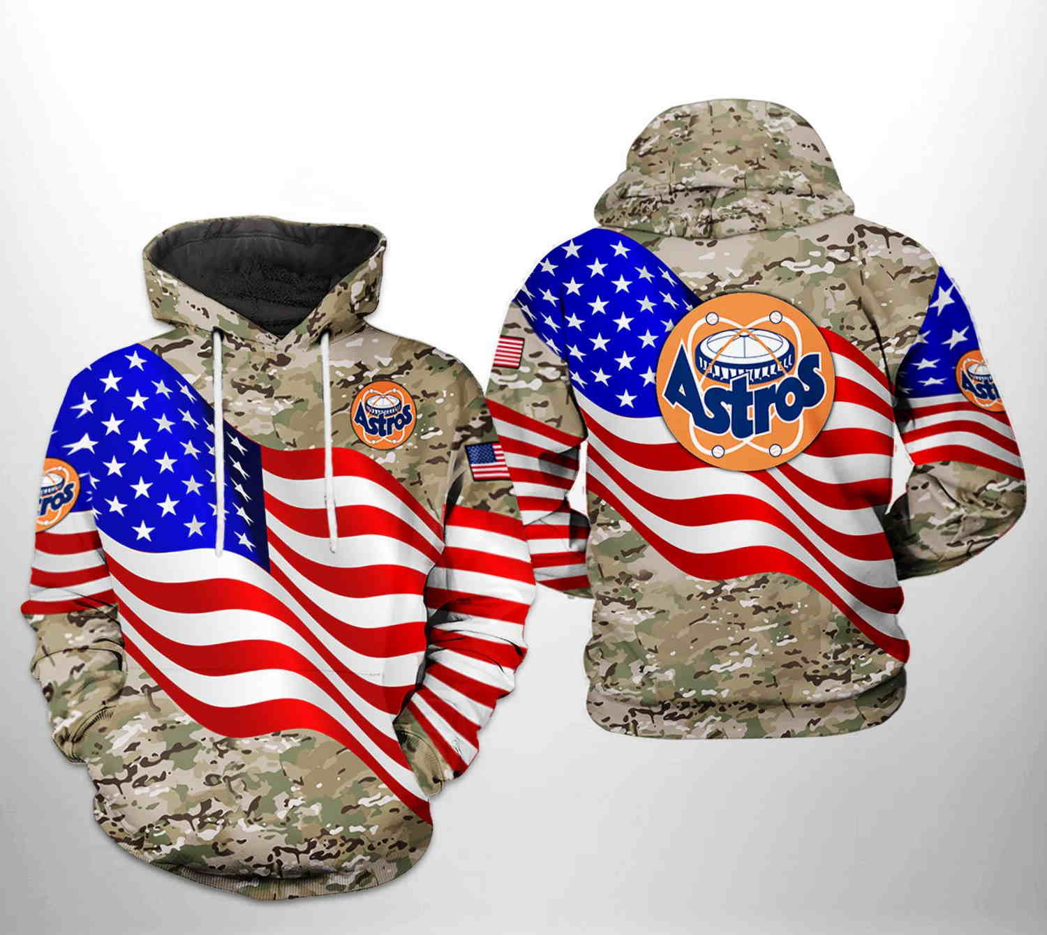 Houston Astros Mlb Us Flag Camo Veteran 3D Hoodie Zipper Hoodie - Perfect For Any Fan