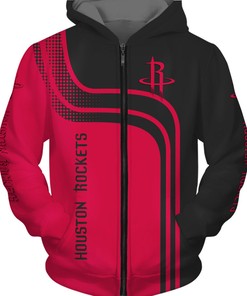 Houston Rockets 3D Zip Hoodie With All Over Print, Ideal Gift For Fans