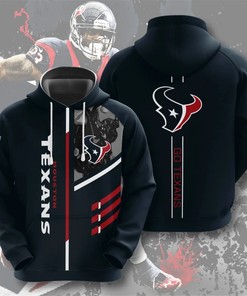Houston Texans 3 Lines Graphic Hoodie 3D Zip Hoodie All Over Print, Ideal Gift For Fans
