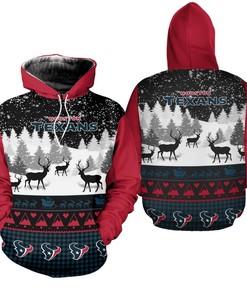 Houston Texans 3D All Over Print Hoodie With Custom Name & Number, Perfect For Fans