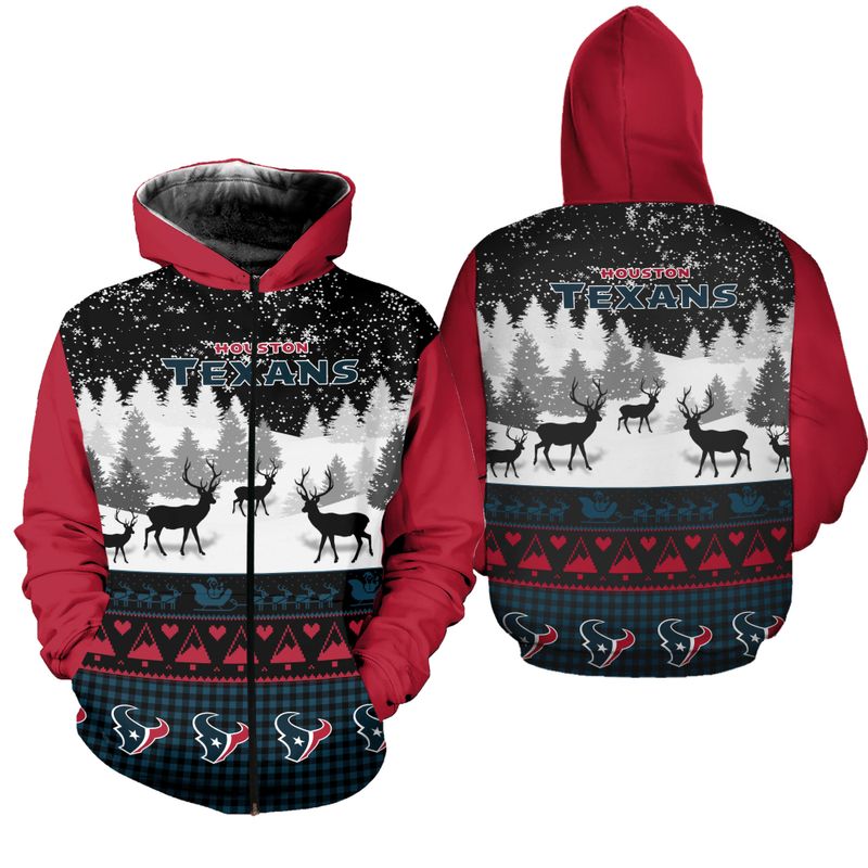 Houston Texans 3D All Over Print Hoodie With Custom Name & Number, Perfect For Fans