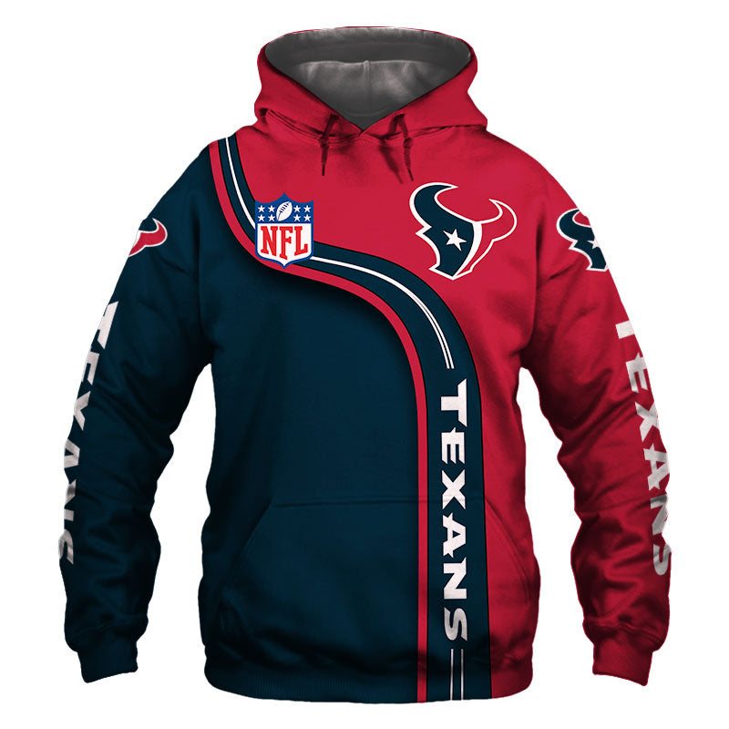 Houston Texans Hoodie 3D Highway Letter All Over Print, Ideal Gift For Fans