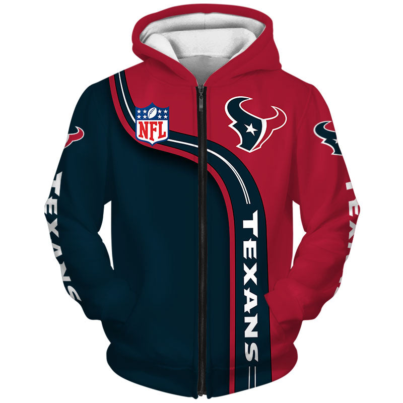 Houston Texans Hoodie 3D Highway Letter All Over Print, Ideal Gift For Fans