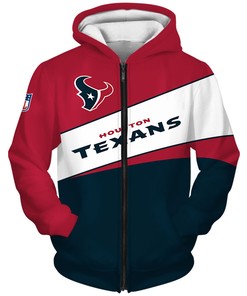 Houston Texans Hoodie 3D Zip Hoodie All Over Print, Perfect Gift For Fans