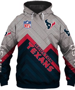 Houston Texans Hoodie 3D Zip Hoodie Pullover Size S-5Xl With All Over Print For Fans