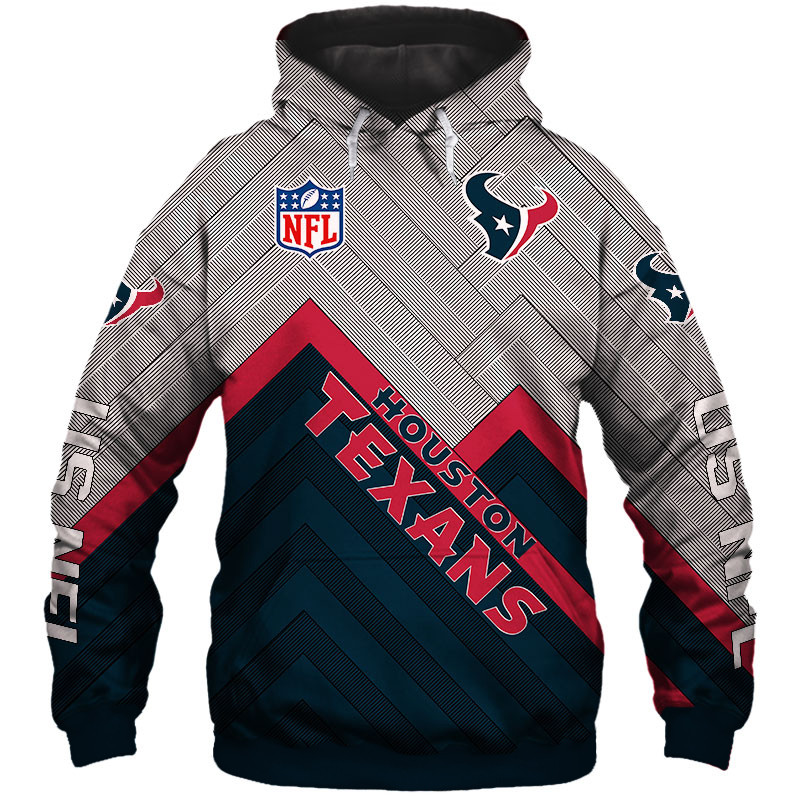 Houston Texans Hoodie 3D Zip Hoodie Pullover Size S-5Xl With All Over Print For Fans