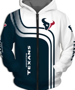 Houston Texans One Way 3D Zip Hoodie With All Over Print, Ideal Gift For Fans