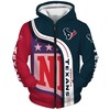 Houston Texans Pullover 3D Hoodie With Zip Up All Over Print For Nfl Fans